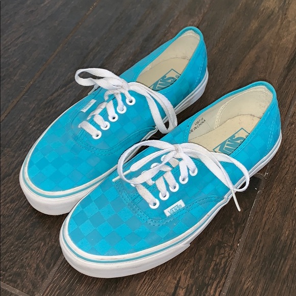 new blue checkered vans
